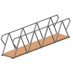 Трап стальной 4х0,7м переходной для понтона